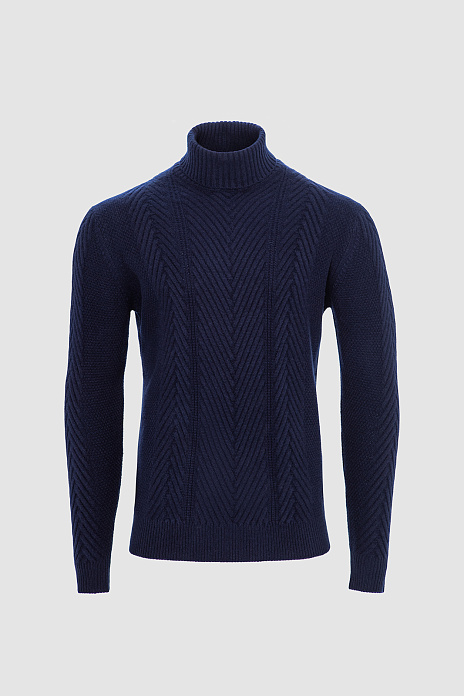 Свитер из шерсти и кашемира, цвет Синий темный