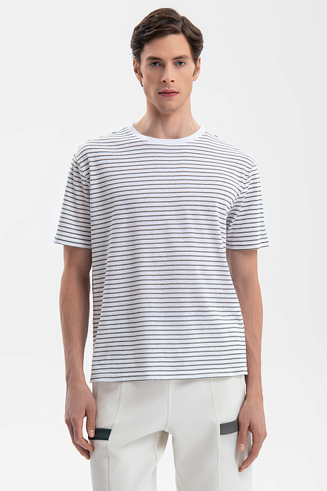 Футболка изо льна и хлопка, цвет Бежевый светлый