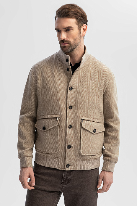 Куртка Limited edition из шерсти и кашемира Drago, цвет Бежевый