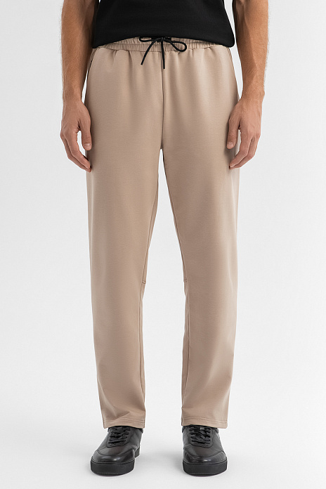 Брюки спортивные из хлопка, цвет Бежевый