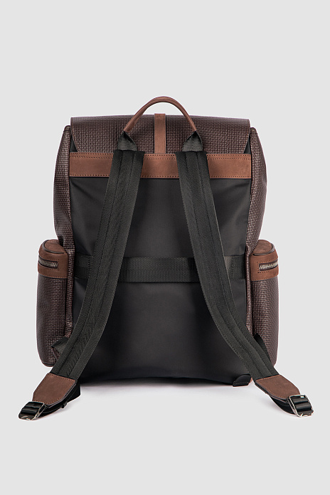 Рюкзак из натуральной кожи и замши, цвет Коричневый