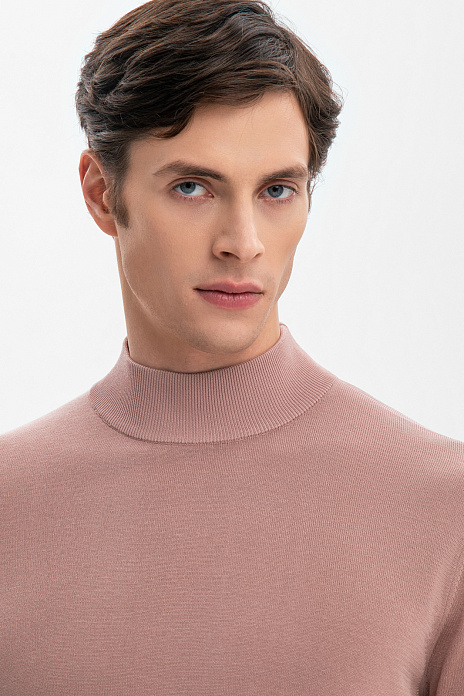 Водолазка из шелка, лимитированная коллекция, цвет Пудровый