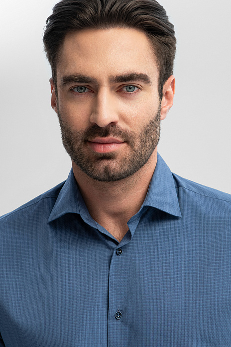 Сорочка с коротким рукавом из хлопка, цвет Голубой