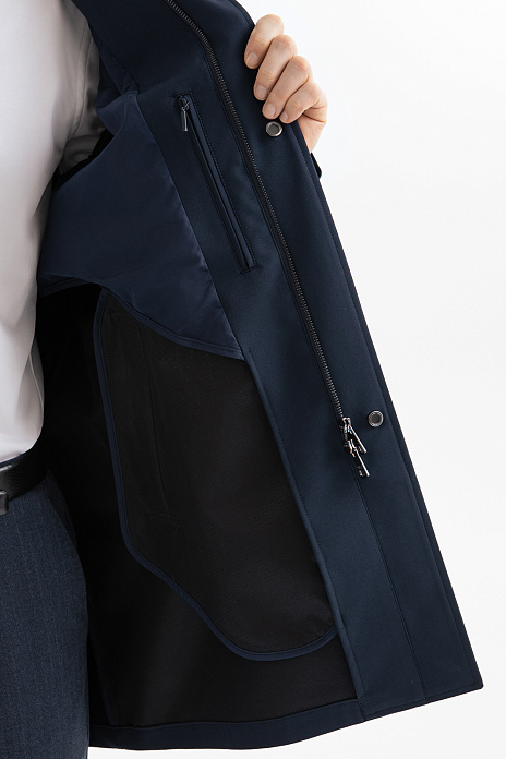 Плащ с водоотталкивающей обработкой, цвет Синий темный