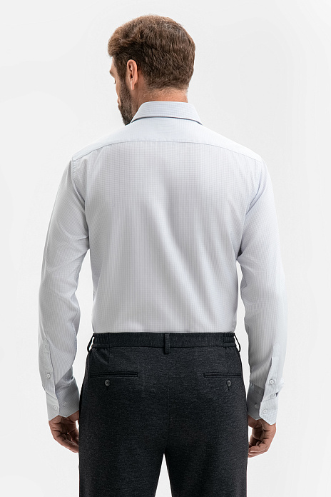 Сорочка из хлопка, легкая в уходе, цвет Серый светлый