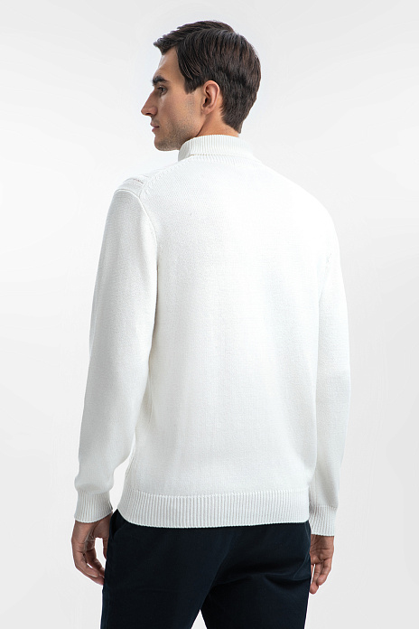 Водолазка из хлопка и кашемира, цвет Белый