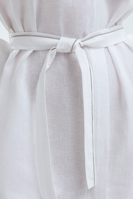 Платье изо льна, цвет Белый