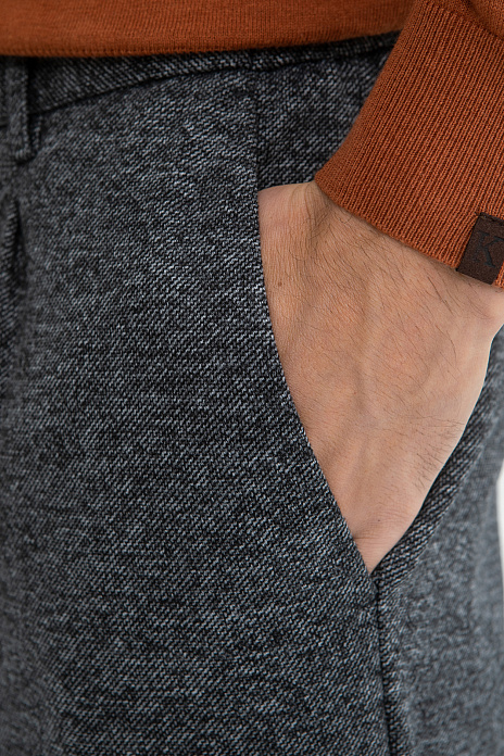 Брюки на кулиске с эффектом меланжа, цвет Серый