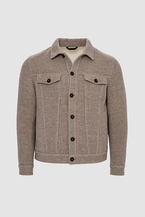 Куртка Limited edition из шерсти и кашемира, цвет Бежевый