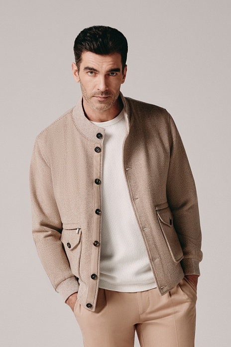 Куртка Limited edition из шерсти и кашемира Drago, цвет Бежевый