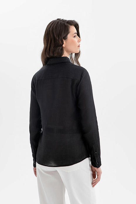 Рубашка из рами, цвет Черный