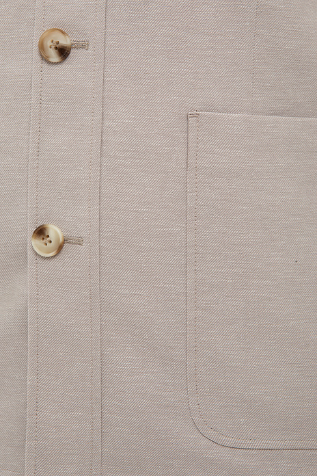 Пиджак из хлопка и льна, цвет Бежевый