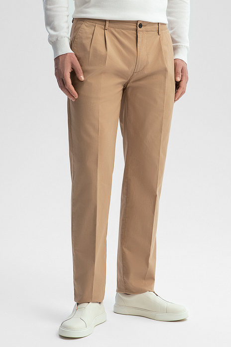 Брюки из хлопка, цвет Бежевый