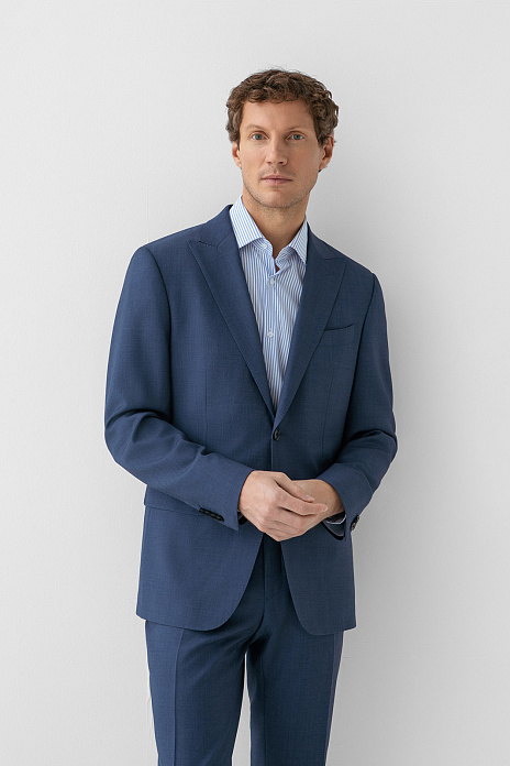 Пиджак из шерсти с водоотталкивающей обработкой, цвет Синий