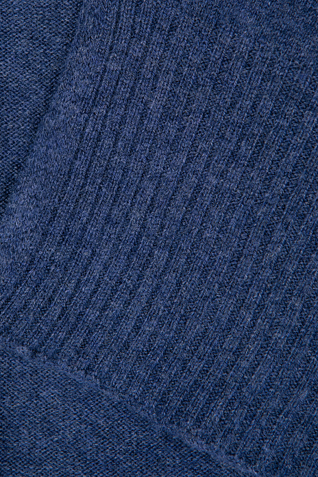Шарф из шерсти и кашемира синего цвета, цвет Синий меланж