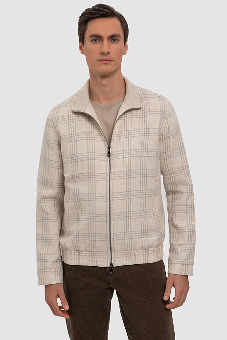 Куртка Limited edition изо льна и шерсти, цвет Бежевый светлый