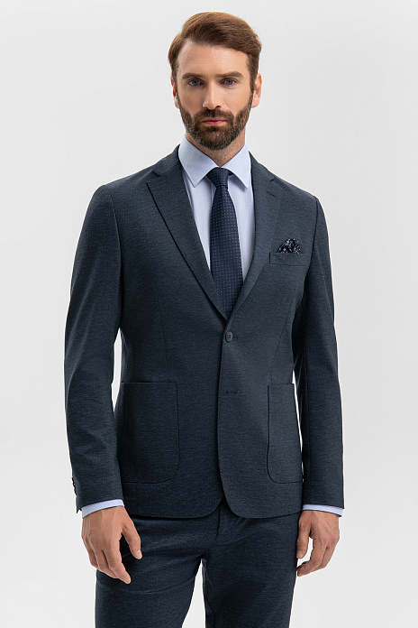 Пиджак однобортный, цвет Синий темный
