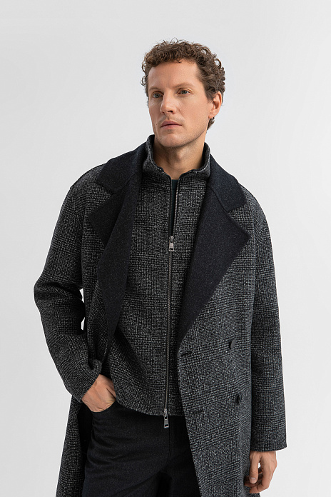 Пальто с жилетом из смесовой шерсти, цвет Серый