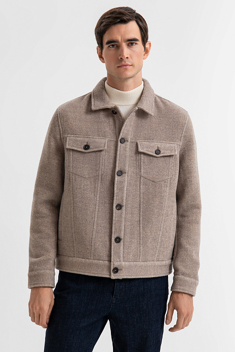 Куртка Limited edition из шерсти и кашемира, цвет Бежевый