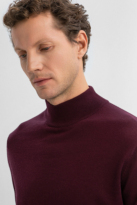Водолазка из шерсти, цвет Бордовый