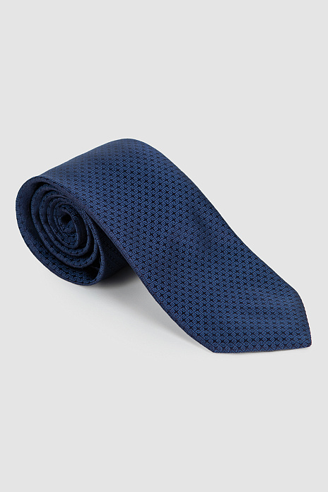 Галстук из шелка, цвет Синий темный