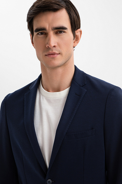Пиджак однобортный, цвет Синий темный