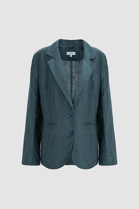 Пиджак изо льна, цвет Бирюзовый