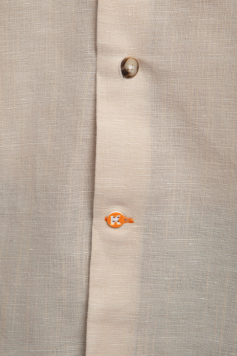 Сорочка с коротким рукавом изо льна и хлопка Getzner, цвет Бежевый