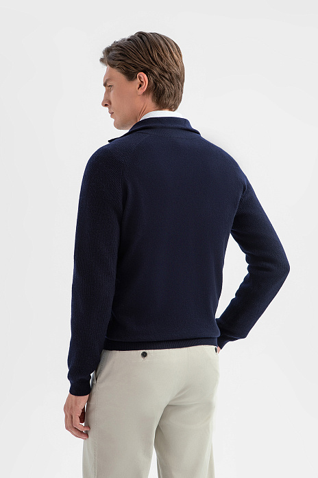 Джемпер из шерсти и кашемира, цвет Синий темный