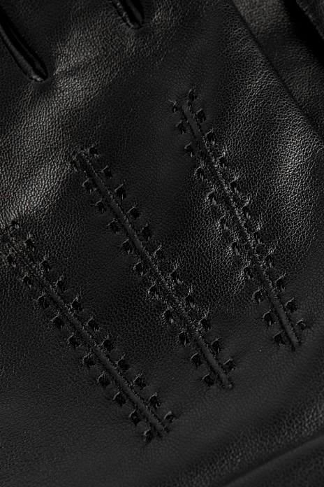 Перчатки из натуральной кожи, цвет Черный