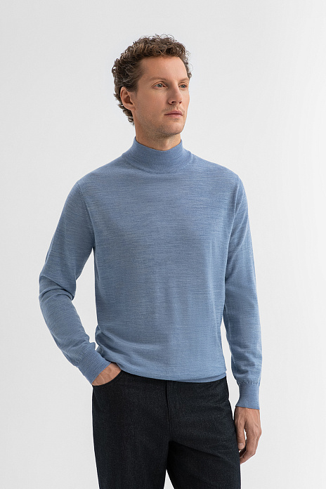 Водолазка из шерсти, цвет Голубой