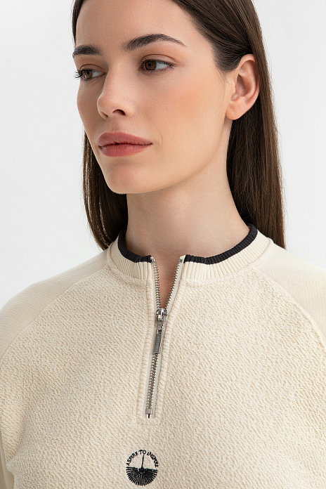 Толстовка из хлопка, цвет Молочный