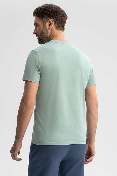 Зеленая хлопковая футболка, цвет Зеленый светлый