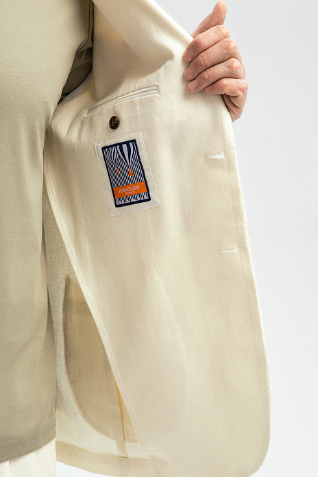 Пиджак изо льна и тенсела, цвет Белый