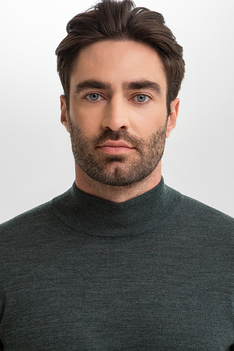 Водолазка из шерсти, цвет Зеленый