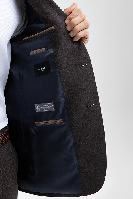 Пиджак из шерсти, устойчивой к сминанию и загрязнениям, цвет Коричневый